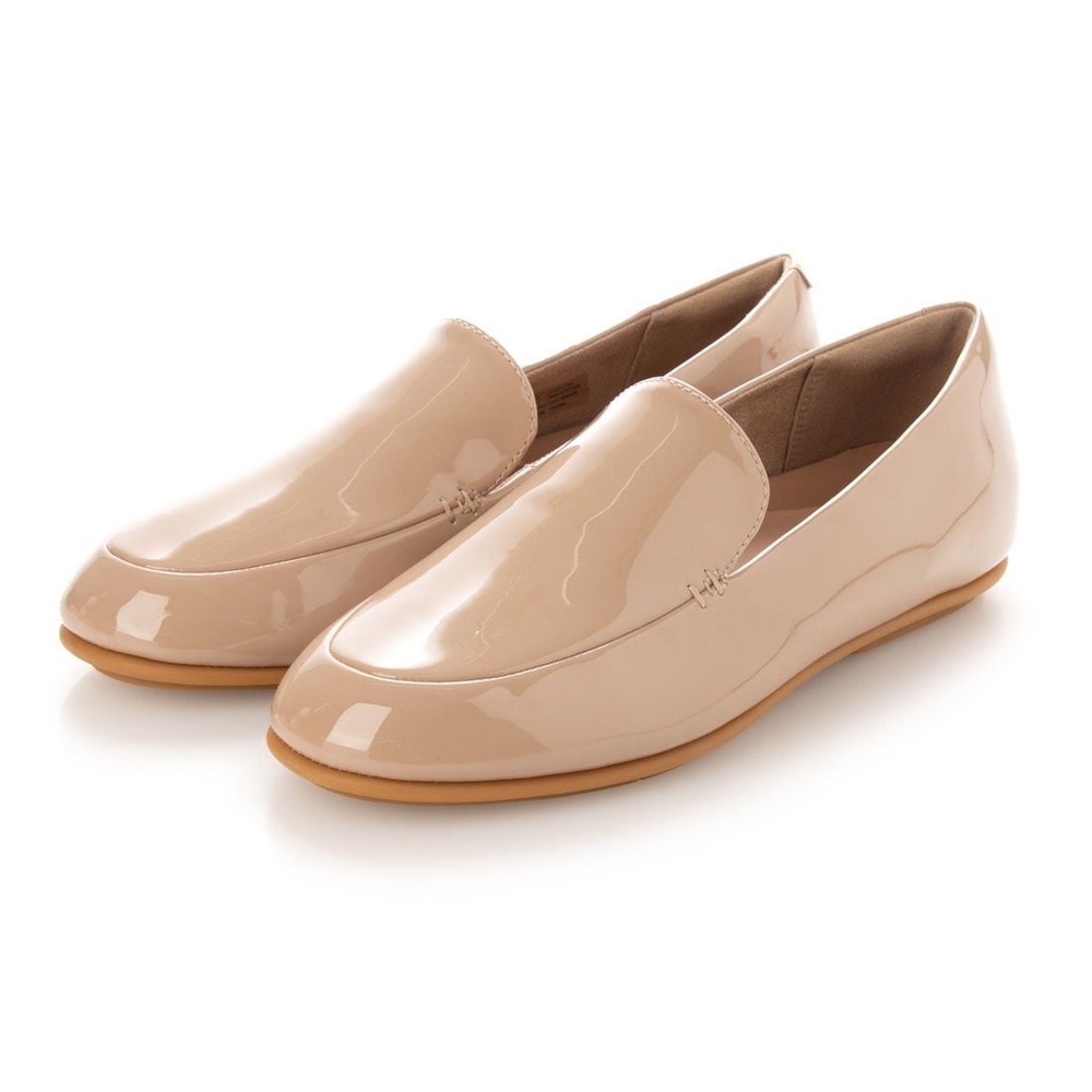 FitFlop Loafers Lena Patent Leather Taupe Tan size 9